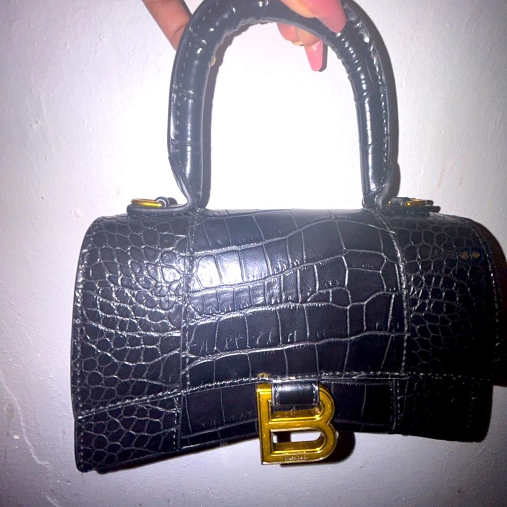 Hourglass Balenciaga Black Bag - Picture 1 of 16